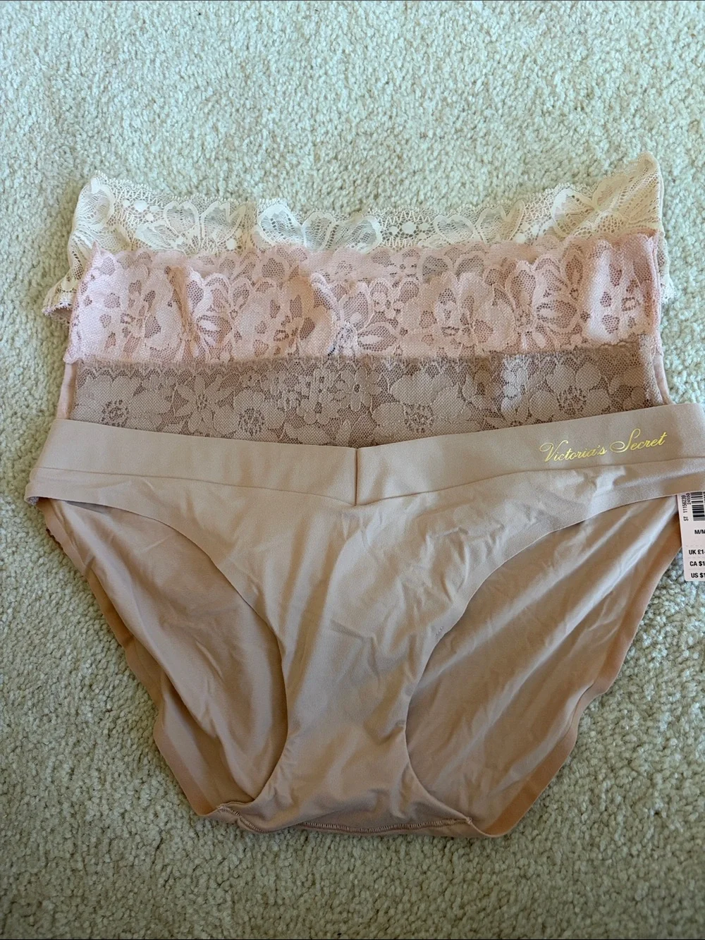 Victoria's Secret Lace Bikini Panties - Light Pink & Blush